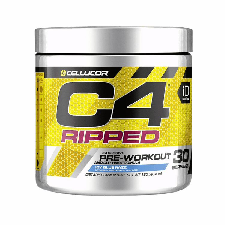 C4 Ripped Pre-Workout - Icy Blue Razz | 30 servings